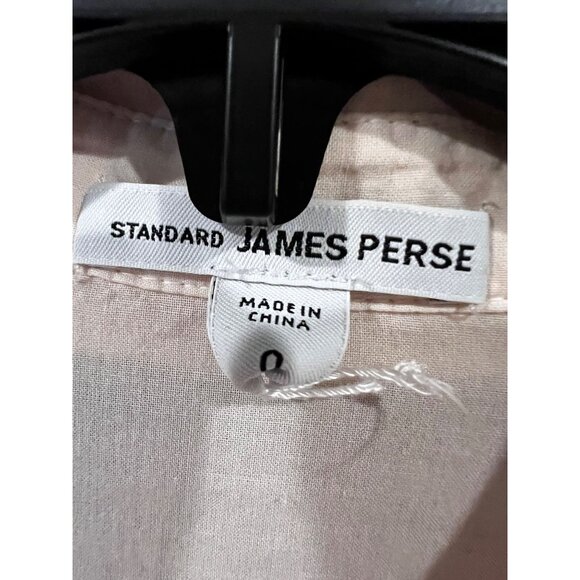 JAMES PERSE Ribbed Side Panel 3/4 Sleeves cream shirt size 0/ XS - Picture 5 of 5